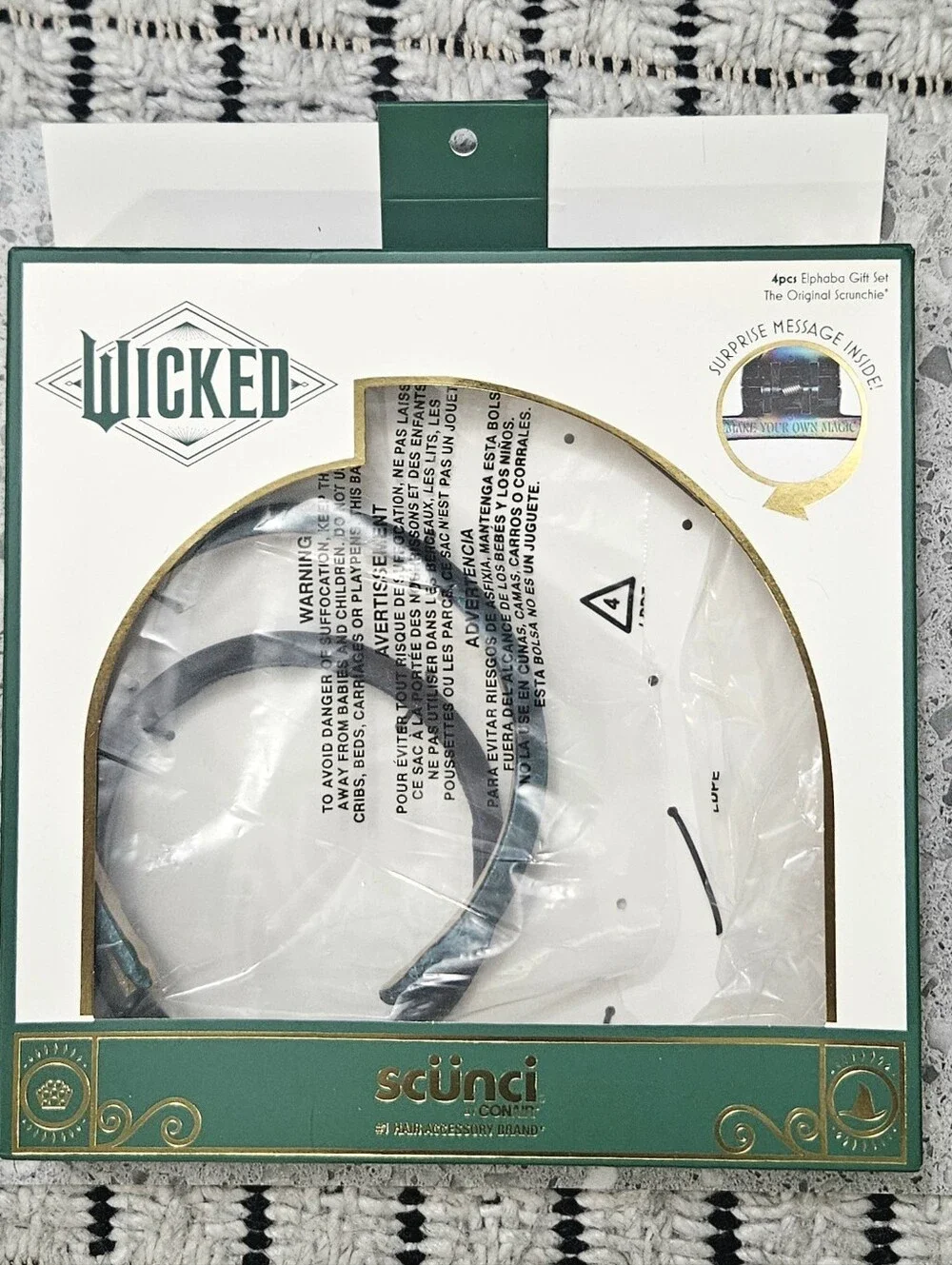 WICKED Elphaba 2 Headband Set New Not Full Set By SCUNCI